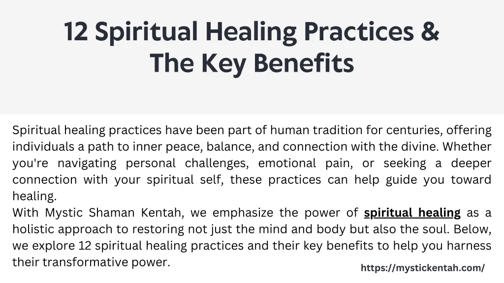 12 spiritual healing practices the key benefits