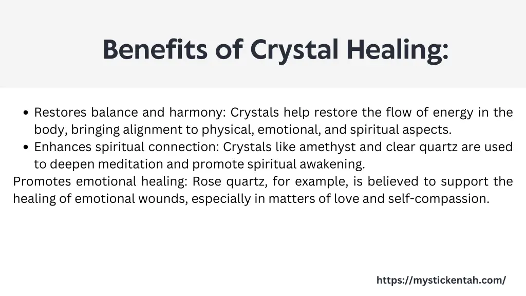 benefits of crystal healing