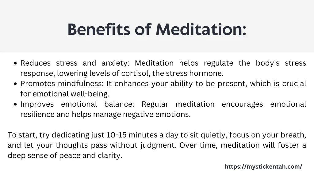 benefits of meditation