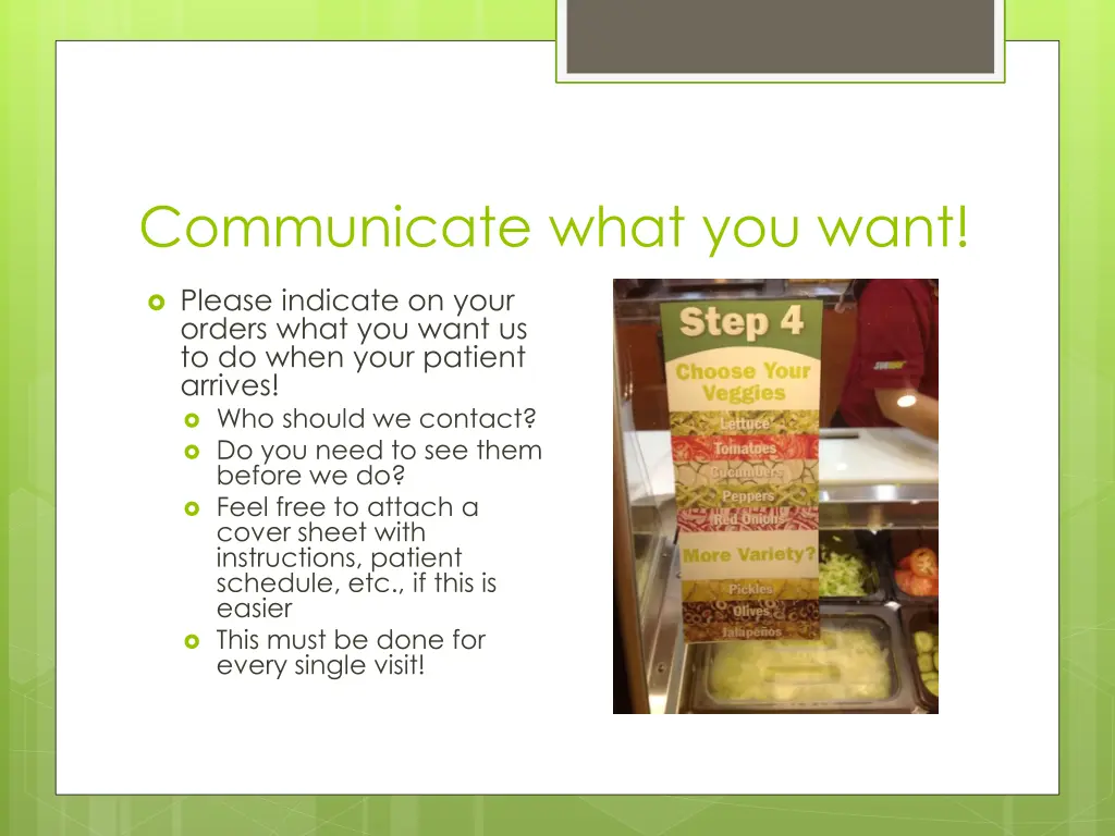 communicate what you want