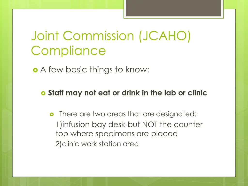 joint commission jcaho compliance 1