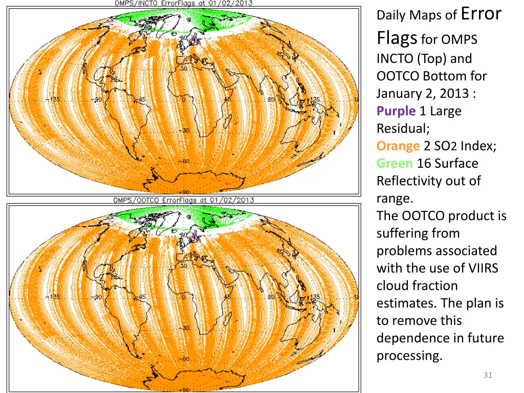 daily maps of error flags for omps incto 1