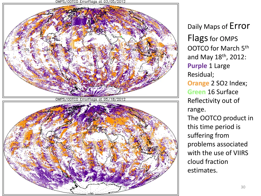 daily maps of error flags for omps ootco