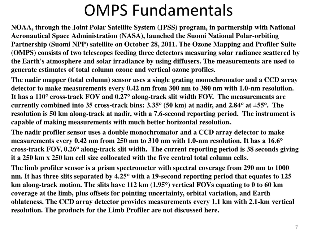 omps fundamentals noaa through the joint polar