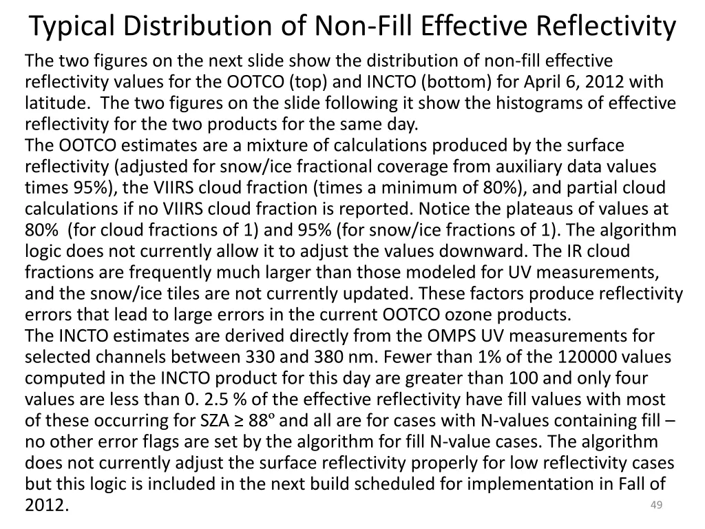 typical distribution of non fill effective