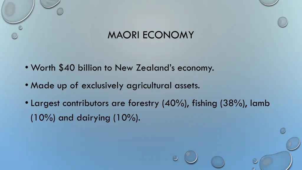 maori economy