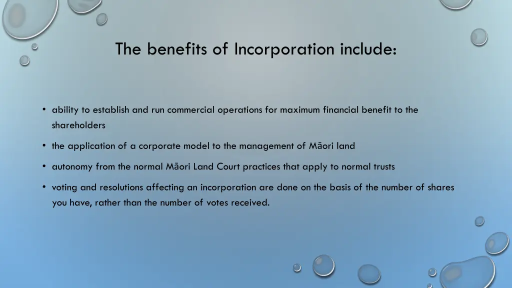 the benefits of incorporation include