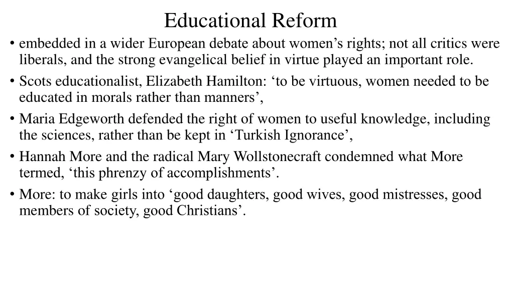 educational reform