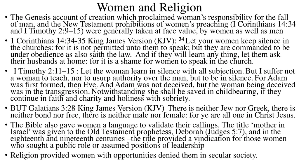 women and religion