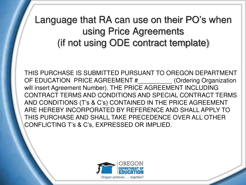 language that ra can use on their po s when using