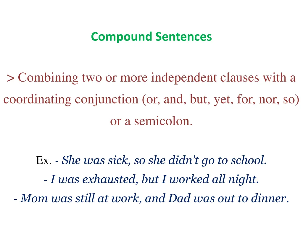 compound sentences