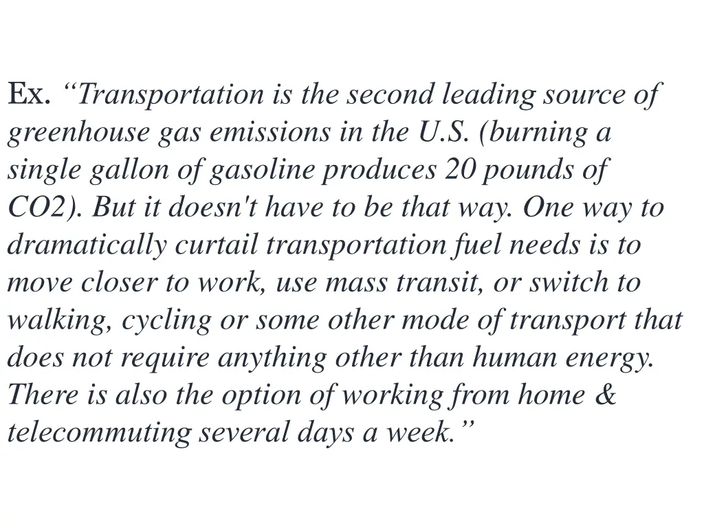 ex transportation is the second leading source