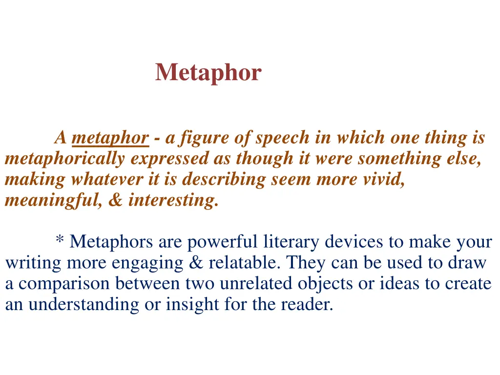 metaphor