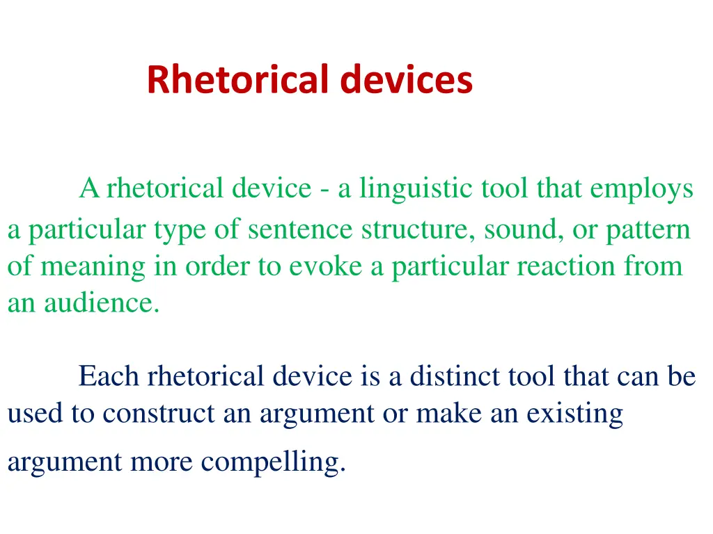 rhetorical devices