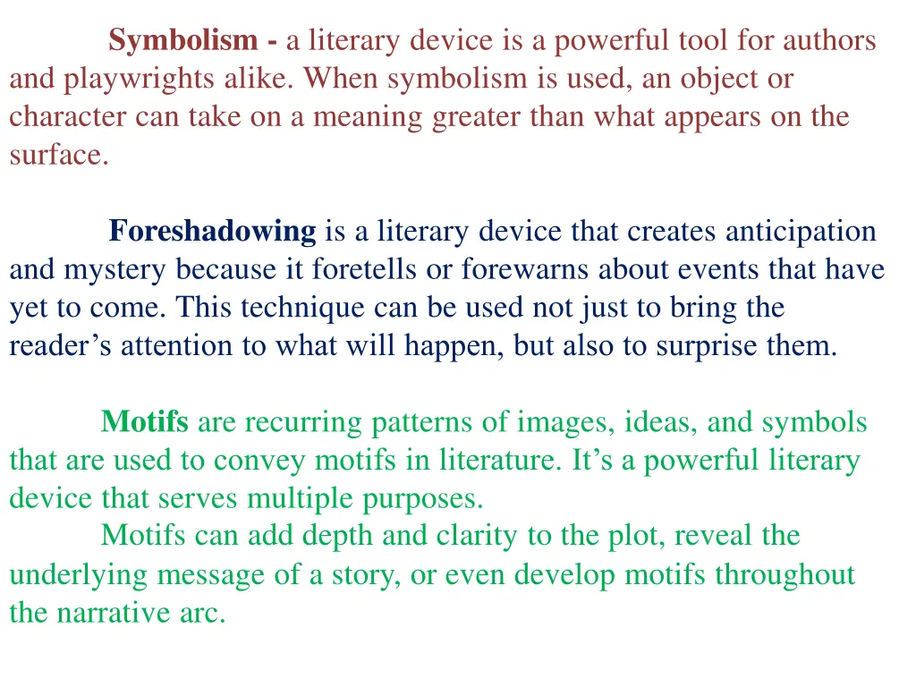 symbolism a literary device is a powerful tool