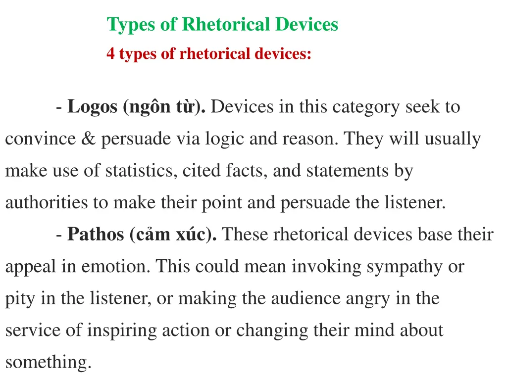 types of rhetorical devices 4 types of rhetorical