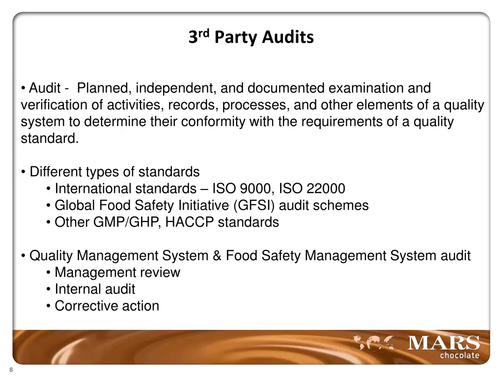 3 rd party audits