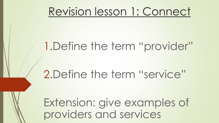 revision lesson 1 connect