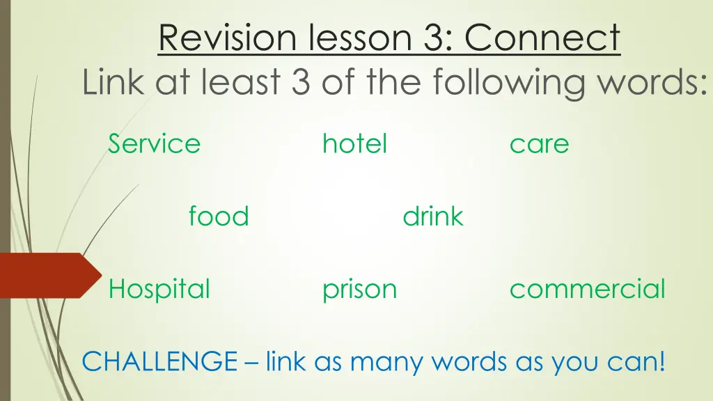 revision lesson 3 connect link at least