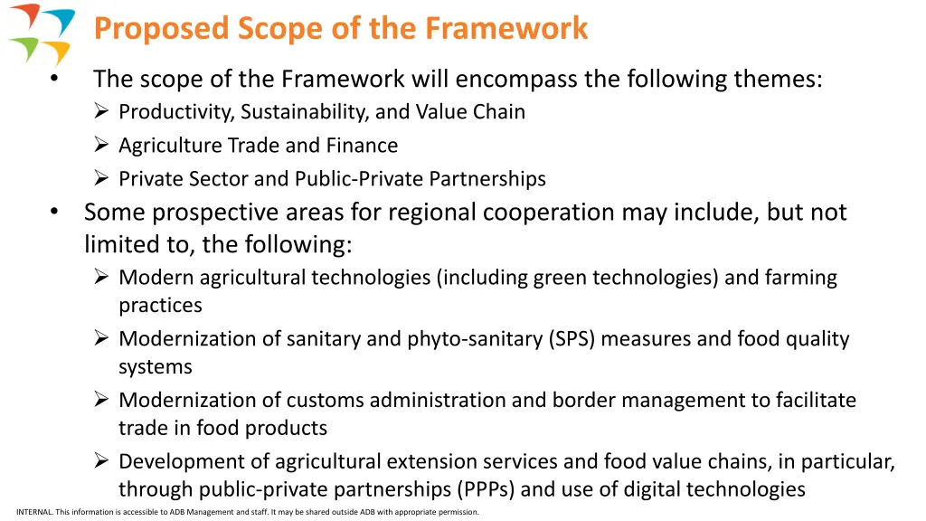 proposed scope of the framework