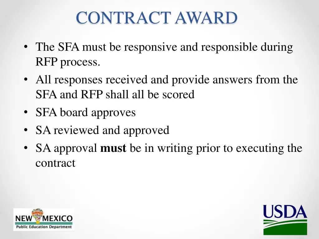 contract award