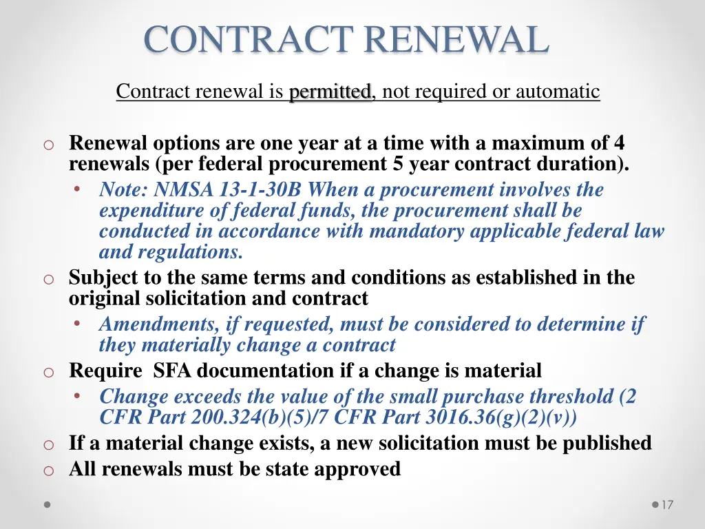 contract renewal