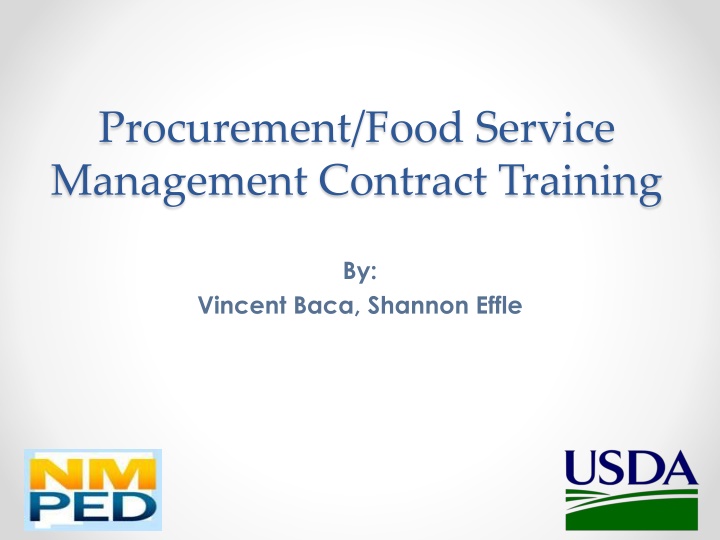 procurement food service management contract