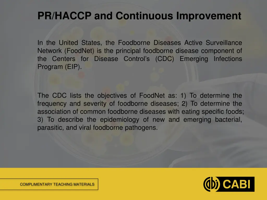 pr haccp and continuous improvement