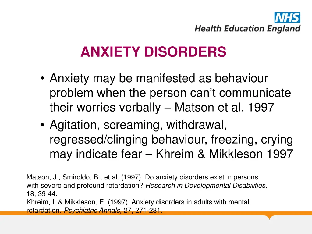 anxiety disorders