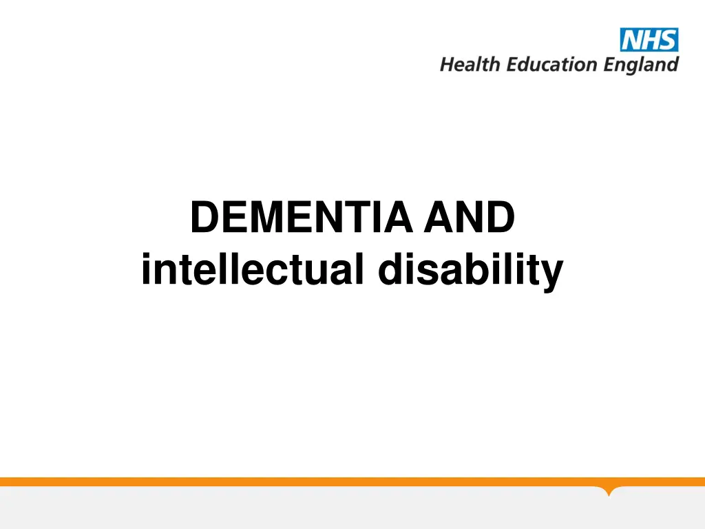 dementia and intellectual disability