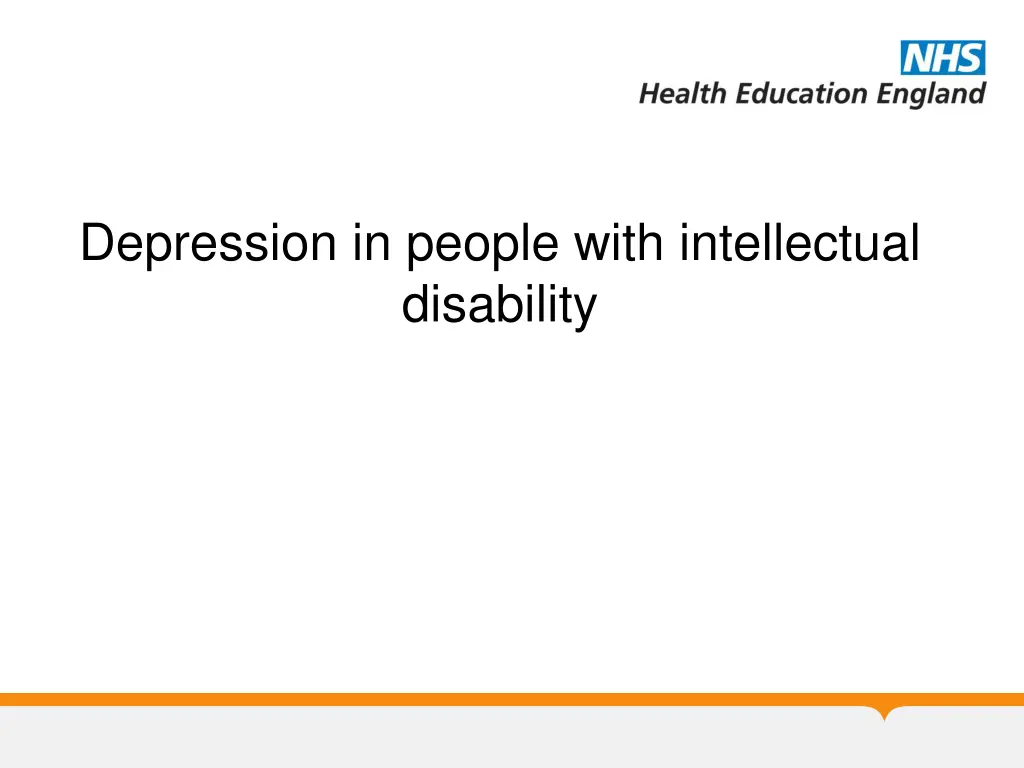 depression in people with intellectual disability
