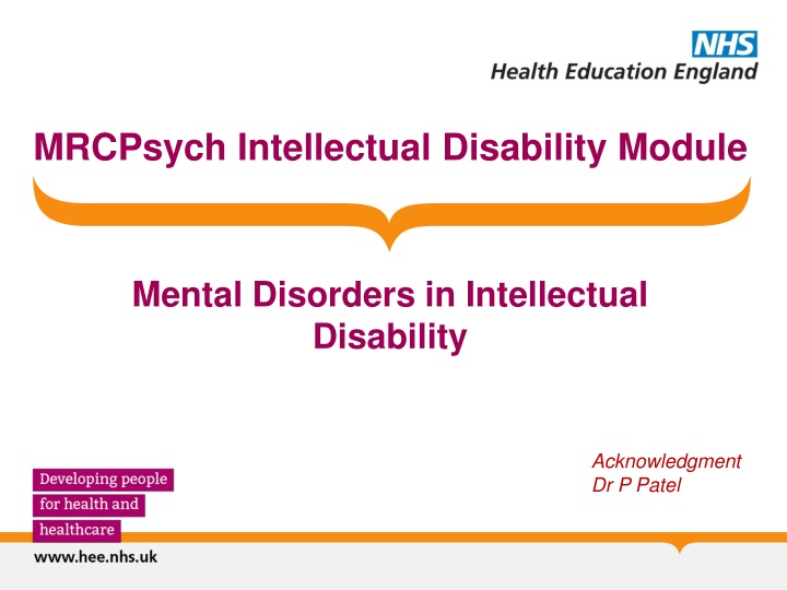 mrcpsych intellectual disability module
