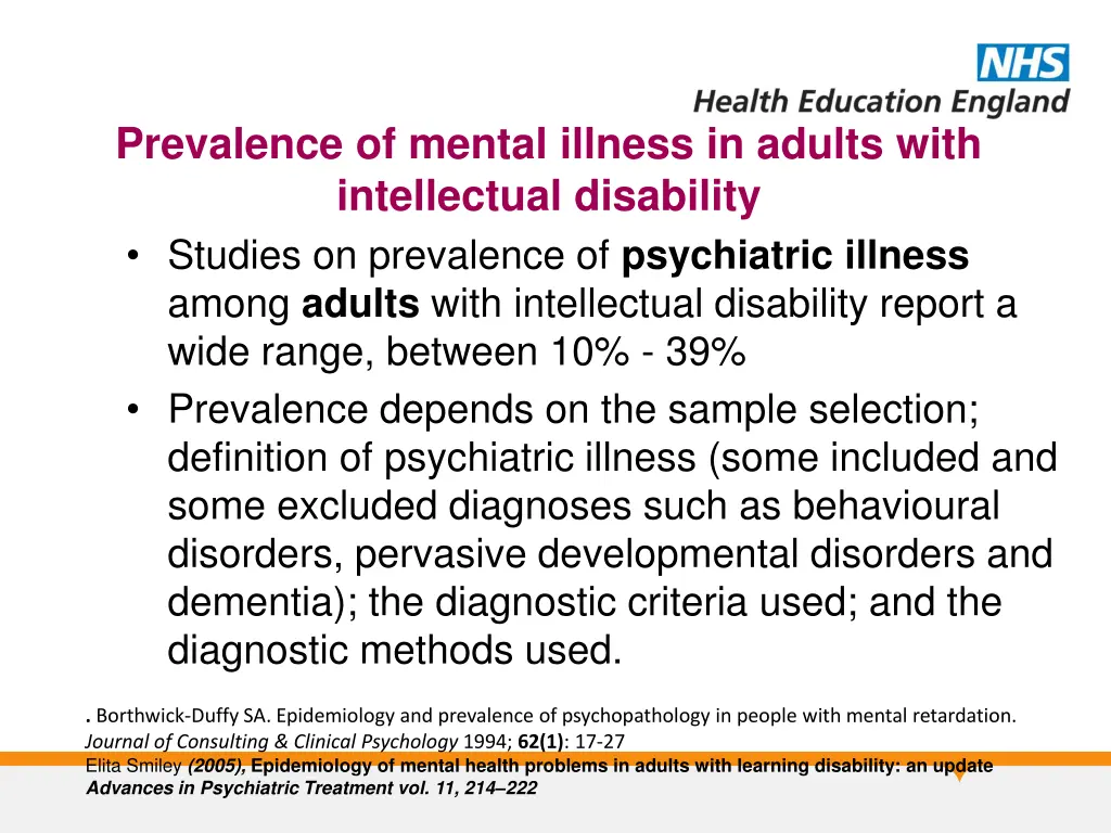 prevalence of mental illness in adults with
