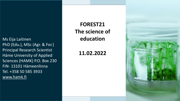 forest21 the science of education