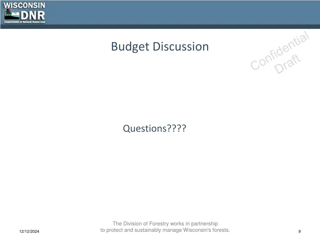 budget discussion