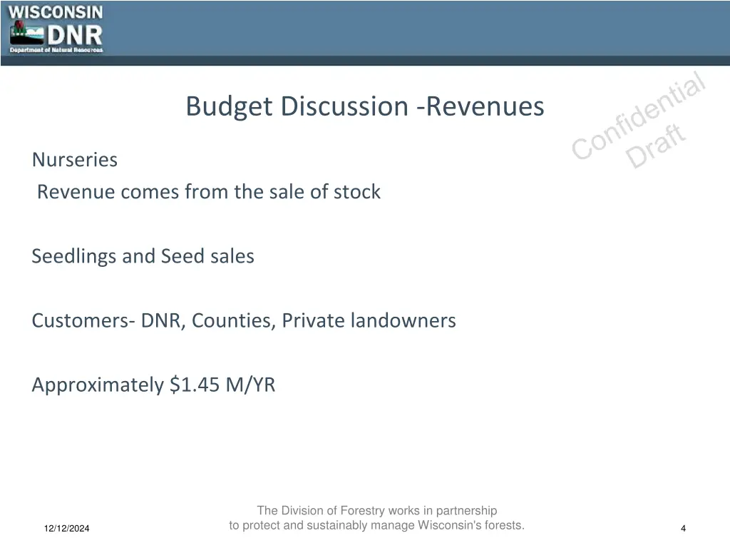 budget discussion revenues 1