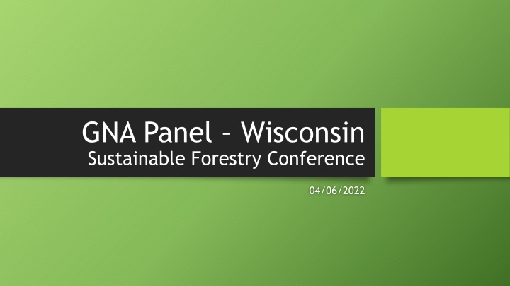 gna panel wisconsin sustainable forestry