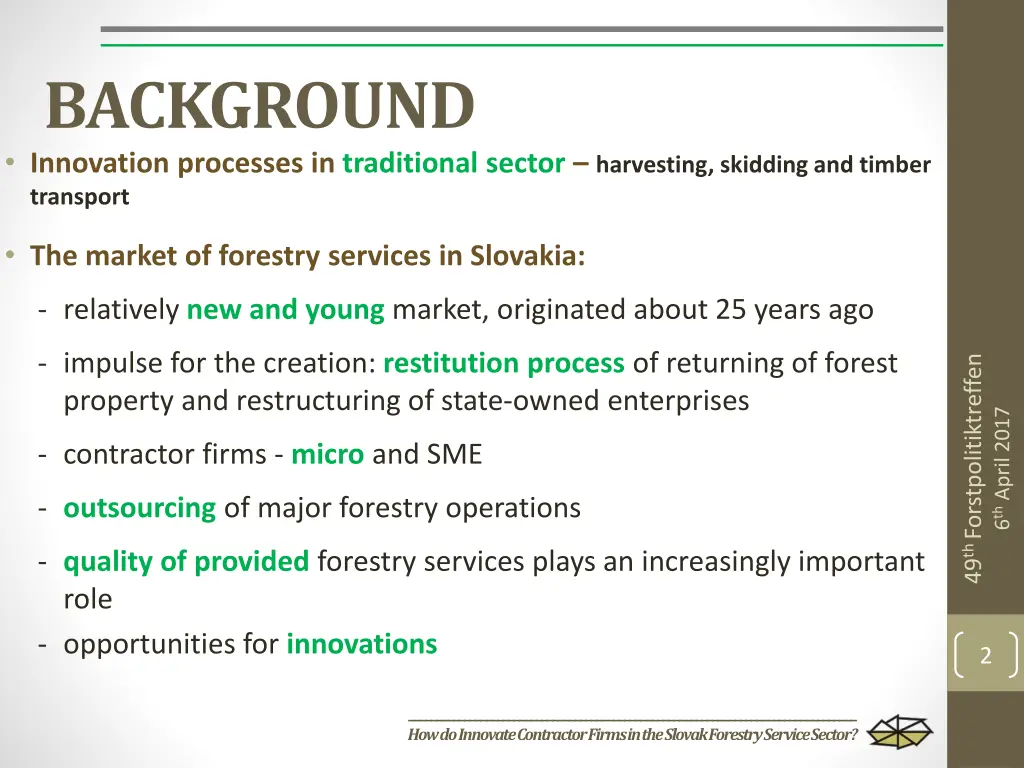 background innovation processes in traditional