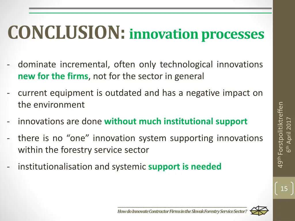 conclusion innovation processes