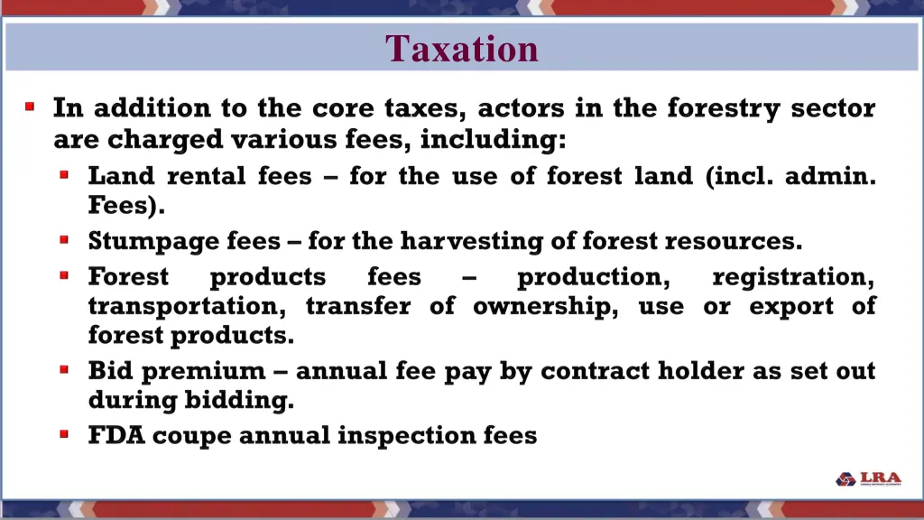 taxation