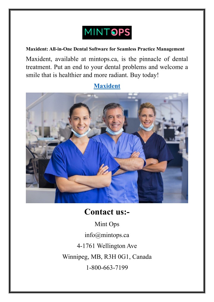 maxident all in one dental software for seamless