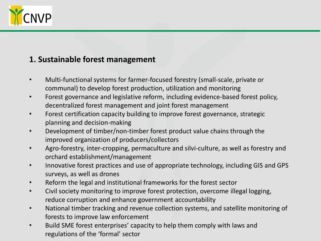 1 sustainable forest management