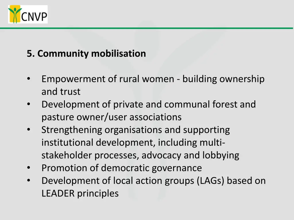 5 community mobilisation