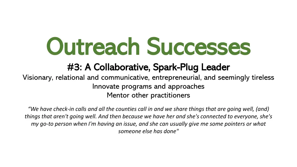 outreach successes outreach successes