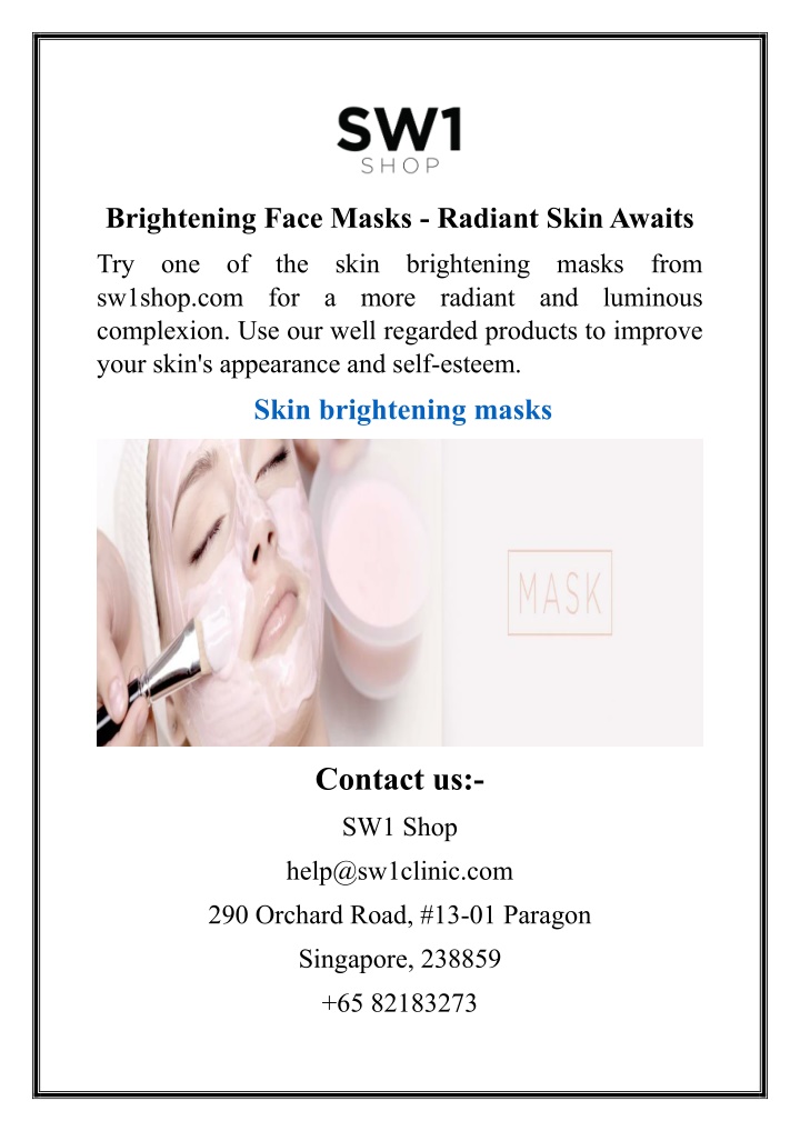 brightening face masks radiant skin awaits