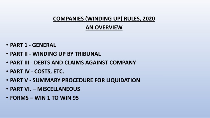 companies winding up rules 2020 an overview