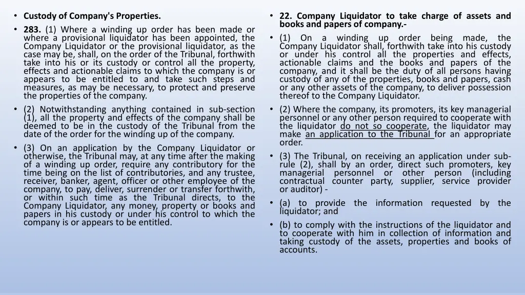 custody of company s properties 283 1 where