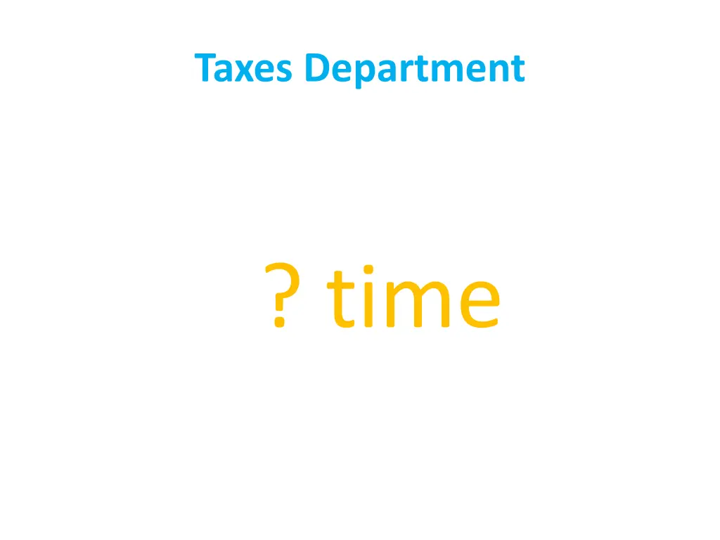 taxes department