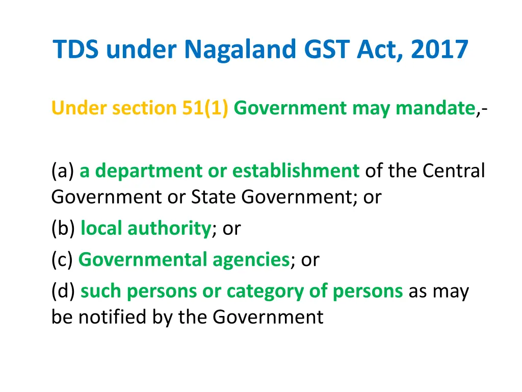 tds under nagaland gst act 2017