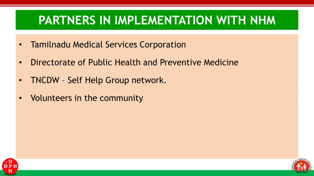 partners in implementation with nhm